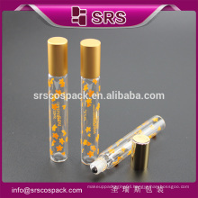 SRS high quality no leakage glass roller ball bottle , 10ml glass perfume roll on bottle